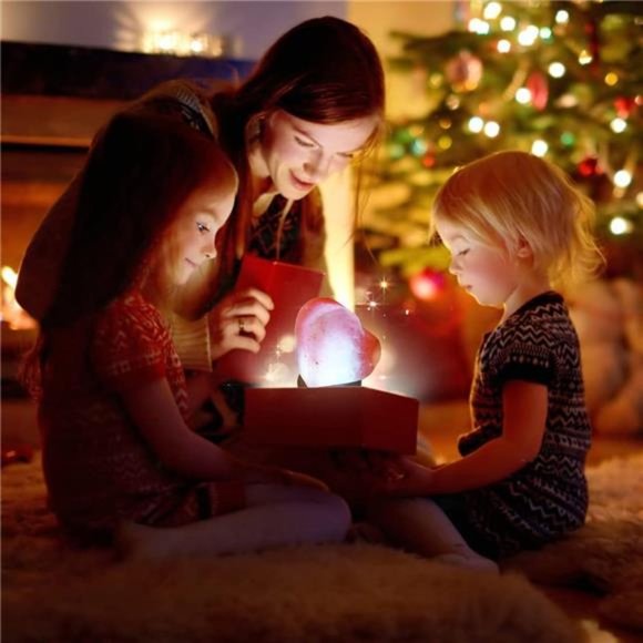 LED USB Himalayan Heart-Shaped Salt Lamp, Multi Color Changing in 7 Colors,Small - Picture 6 of 6